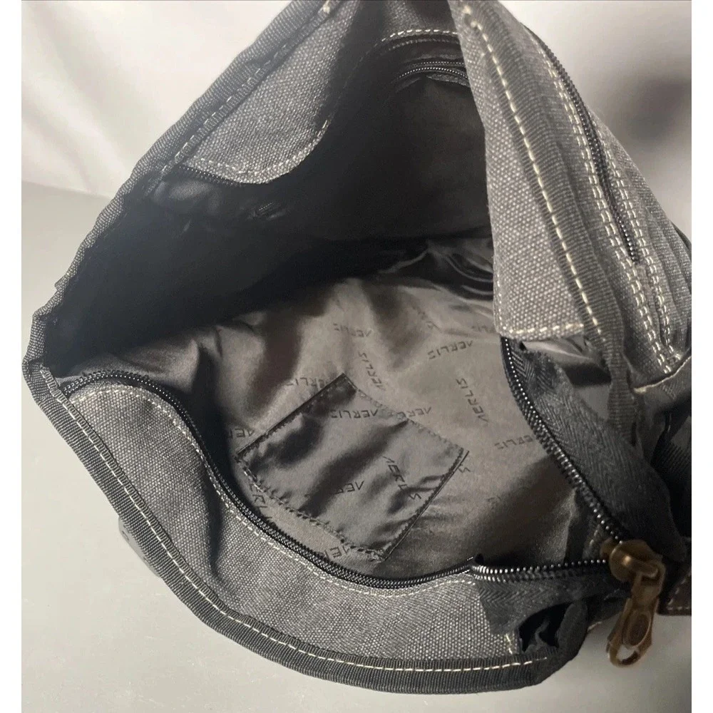 Aerlis Recreational Gray Messenger Backpack